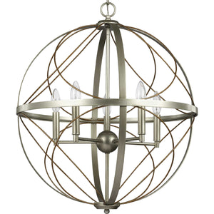 Progress Lighting - P500287-134 - Five Light Pendant - Brandywine - Silver Ridge