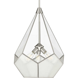 Progress Lighting - P5322-09 - Three Light Pendant - Cinq - Brushed Nickel