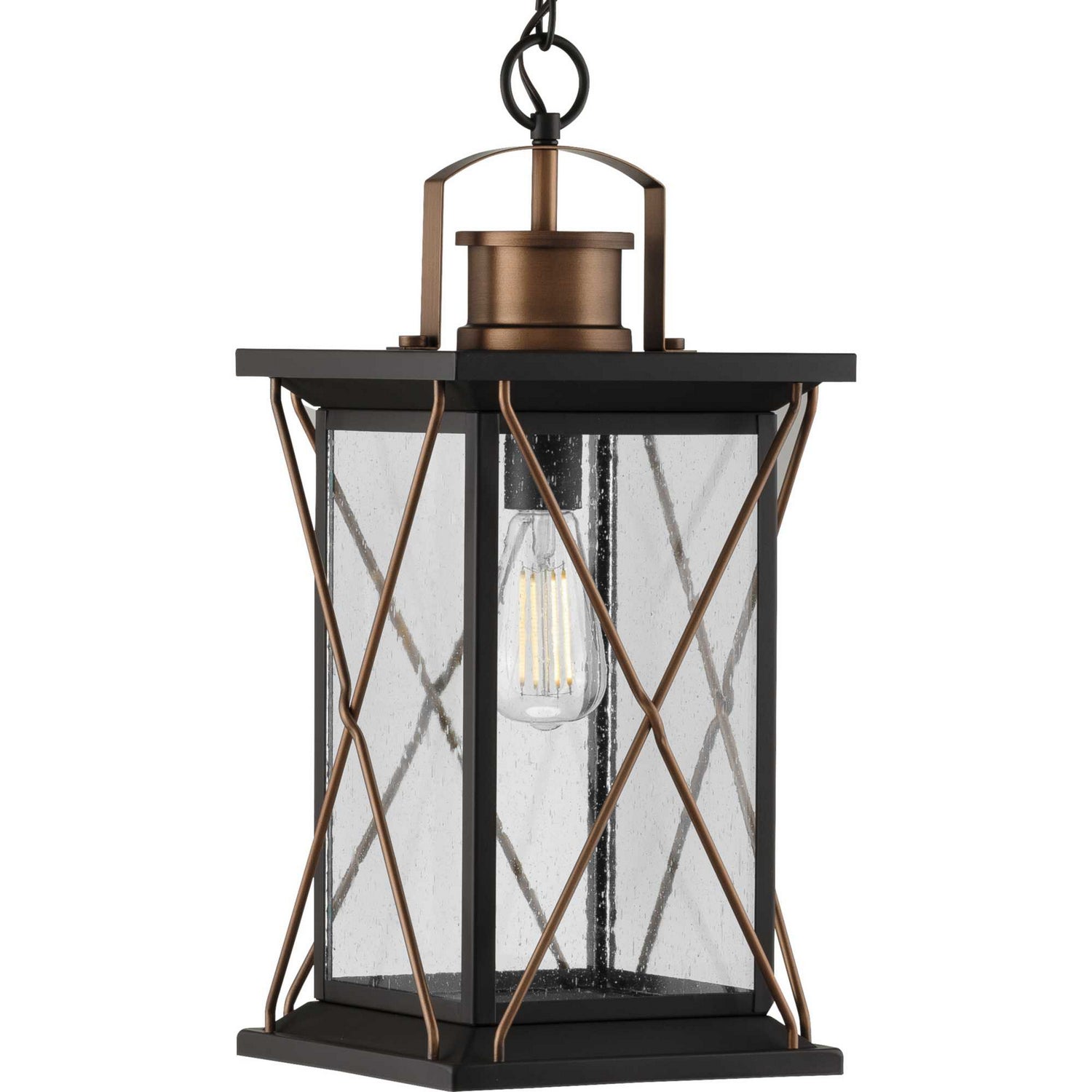 Progress Lighting - P550068-020 - One Light Hanging Lantern - Barlowe - Antique Bronze