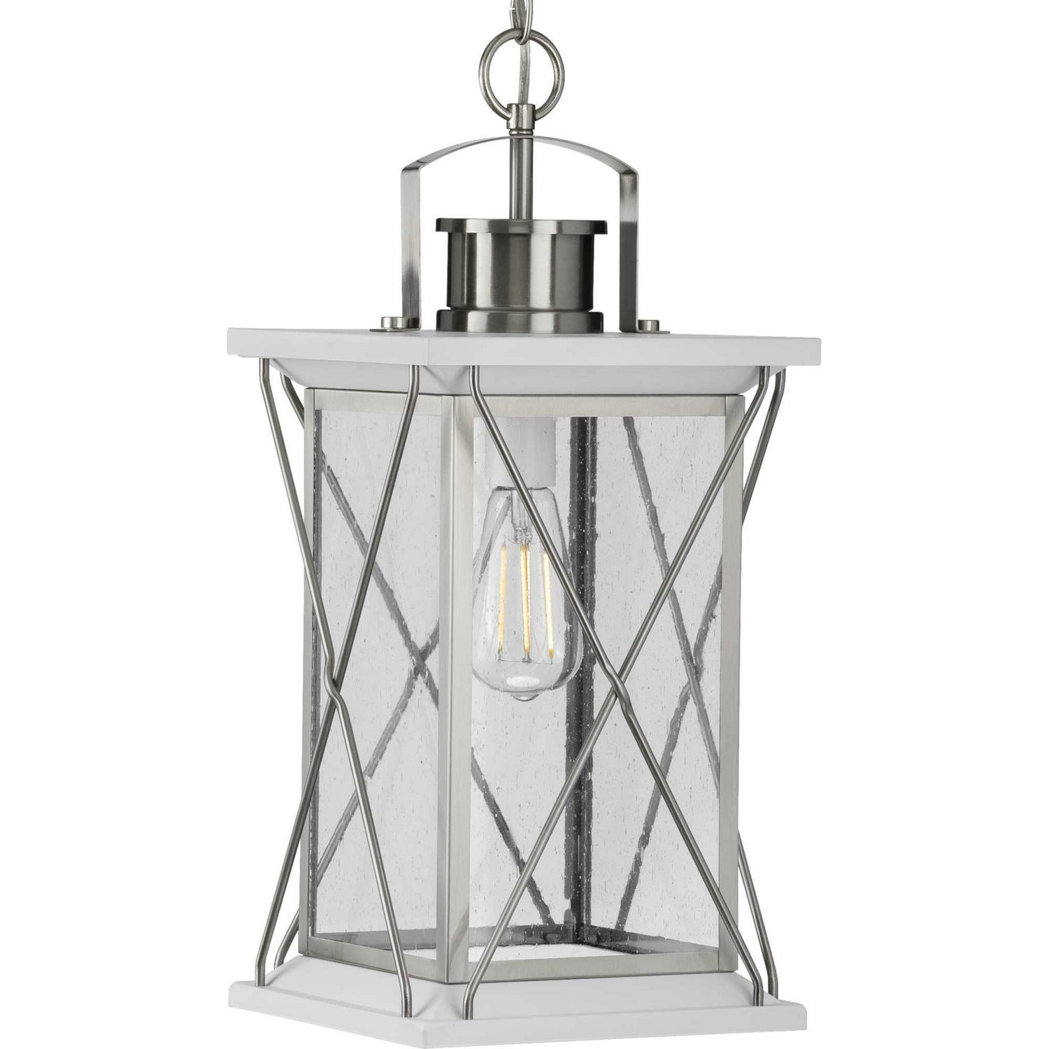 Progress Lighting - P550068-135 - One Light Hanging Lantern - Barlowe - Stainless Steel