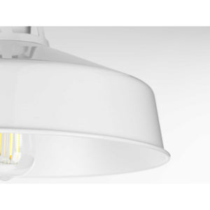 Progress Lighting - P550070-030 - One Light Semi Flush Mount - Cedar Springs - White