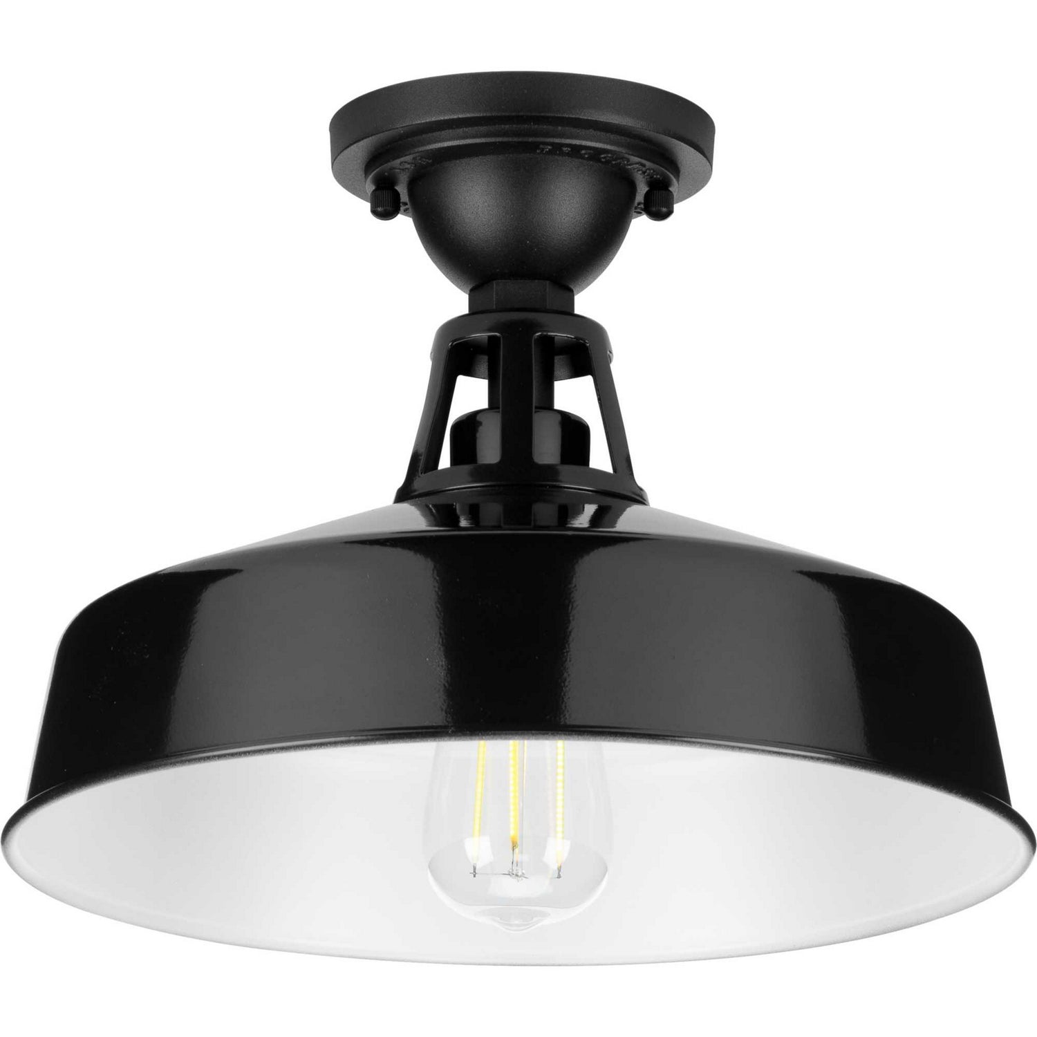 Progress Lighting - P550070-031 - One Light Semi Flush Mount - Cedar Springs - Black