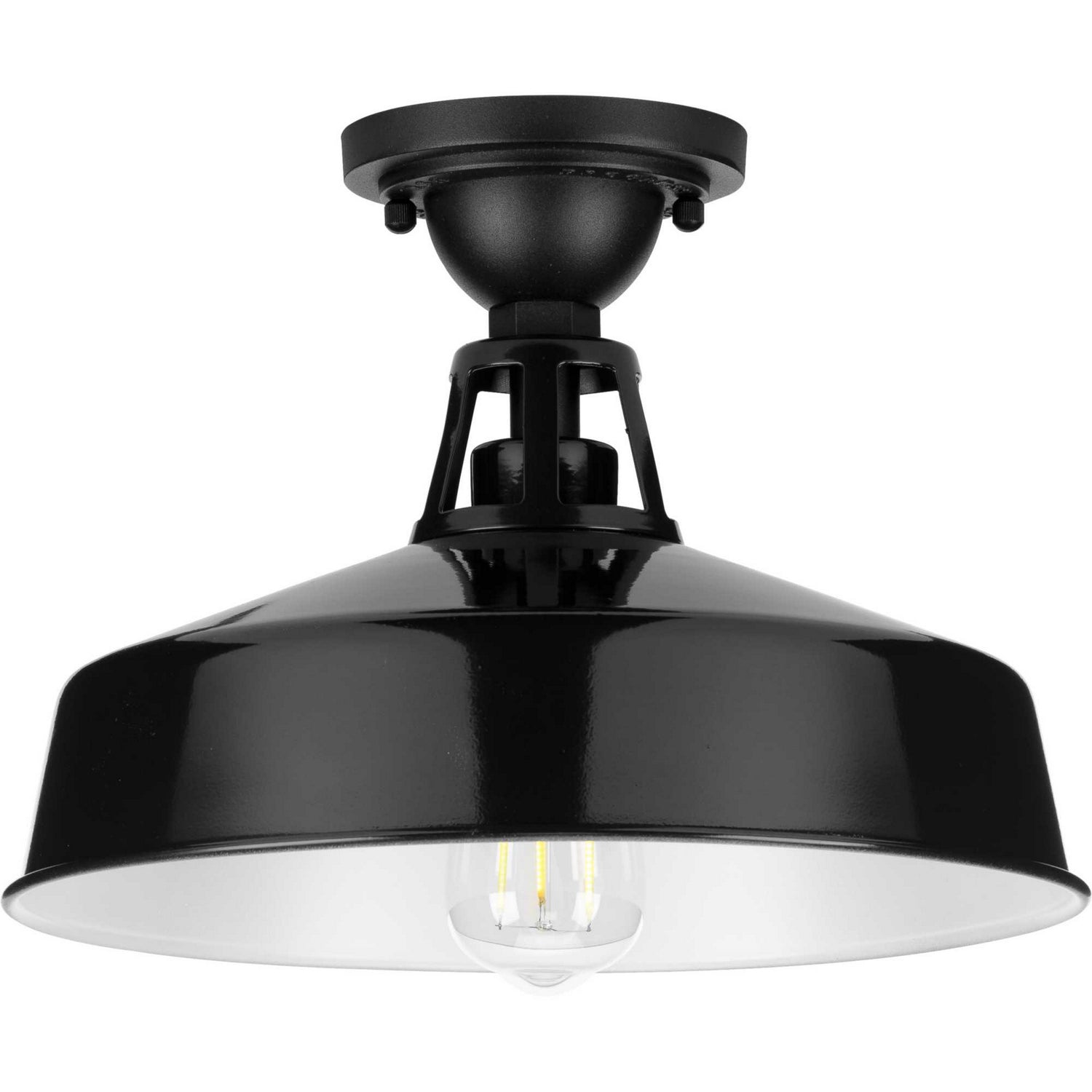 Progress Lighting - P550070-031 - One Light Semi Flush Mount - Cedar Springs - Black