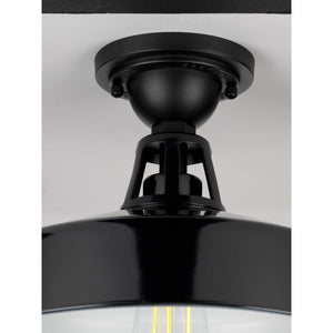 Progress Lighting - P550070-031 - One Light Semi Flush Mount - Cedar Springs - Black