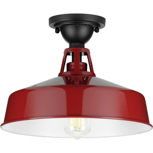 Progress Lighting - P550070-039 - One Light Semi Flush Mount - Cedar Springs - Red