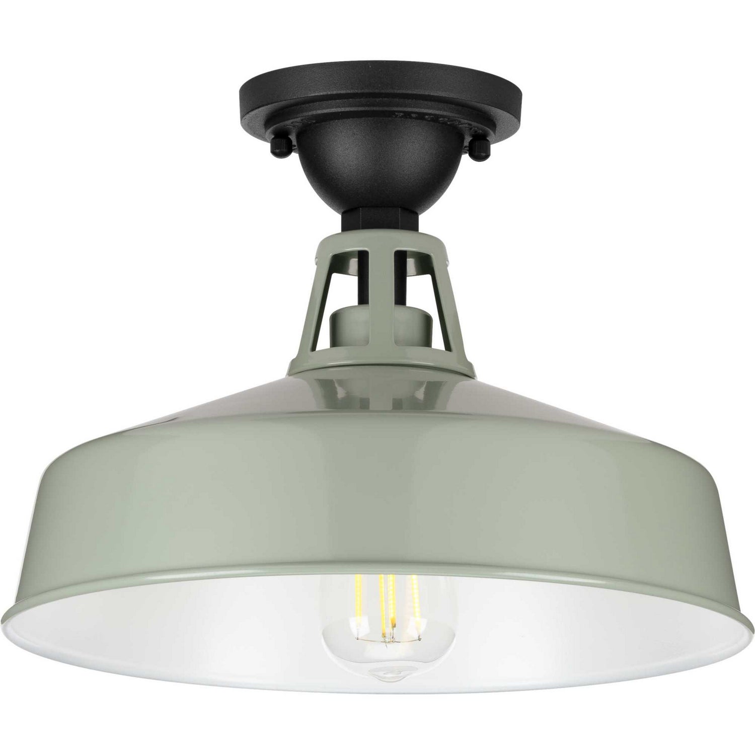 Progress Lighting - P550070-079 - One Light Semi Flush Mount - Cedar Springs - Pistachio