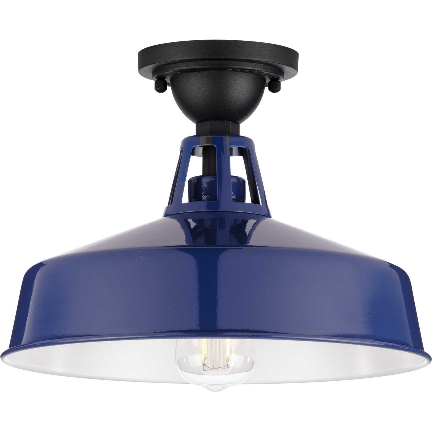 Progress Lighting - P550070-091 - One Light Semi Flush Mount - Cedar Springs - Navy