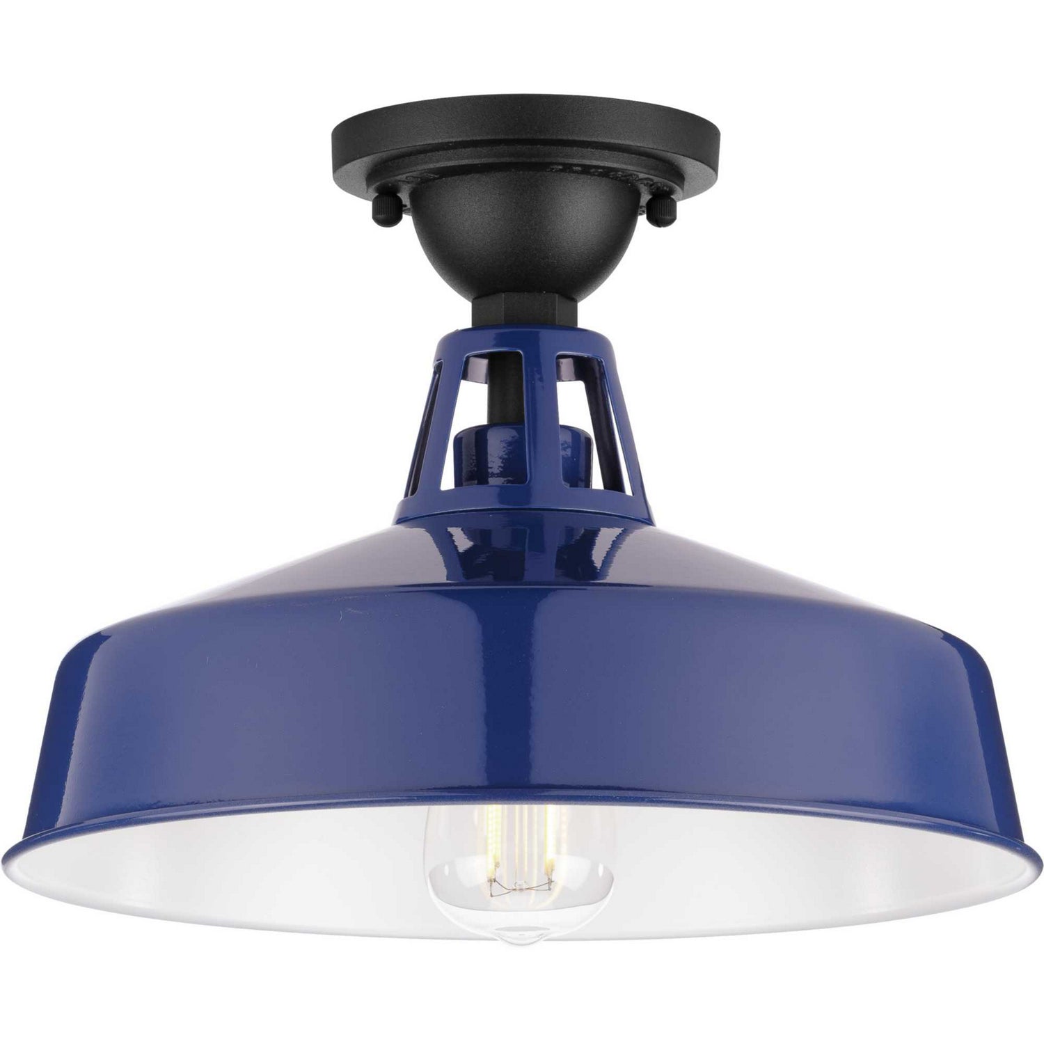 Progress Lighting - P550070-091 - One Light Semi Flush Mount - Cedar Springs - Navy