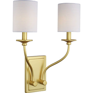 Progress Lighting - P710019-012 - Two Light Wall Sconce - Bonita - Satin Brass