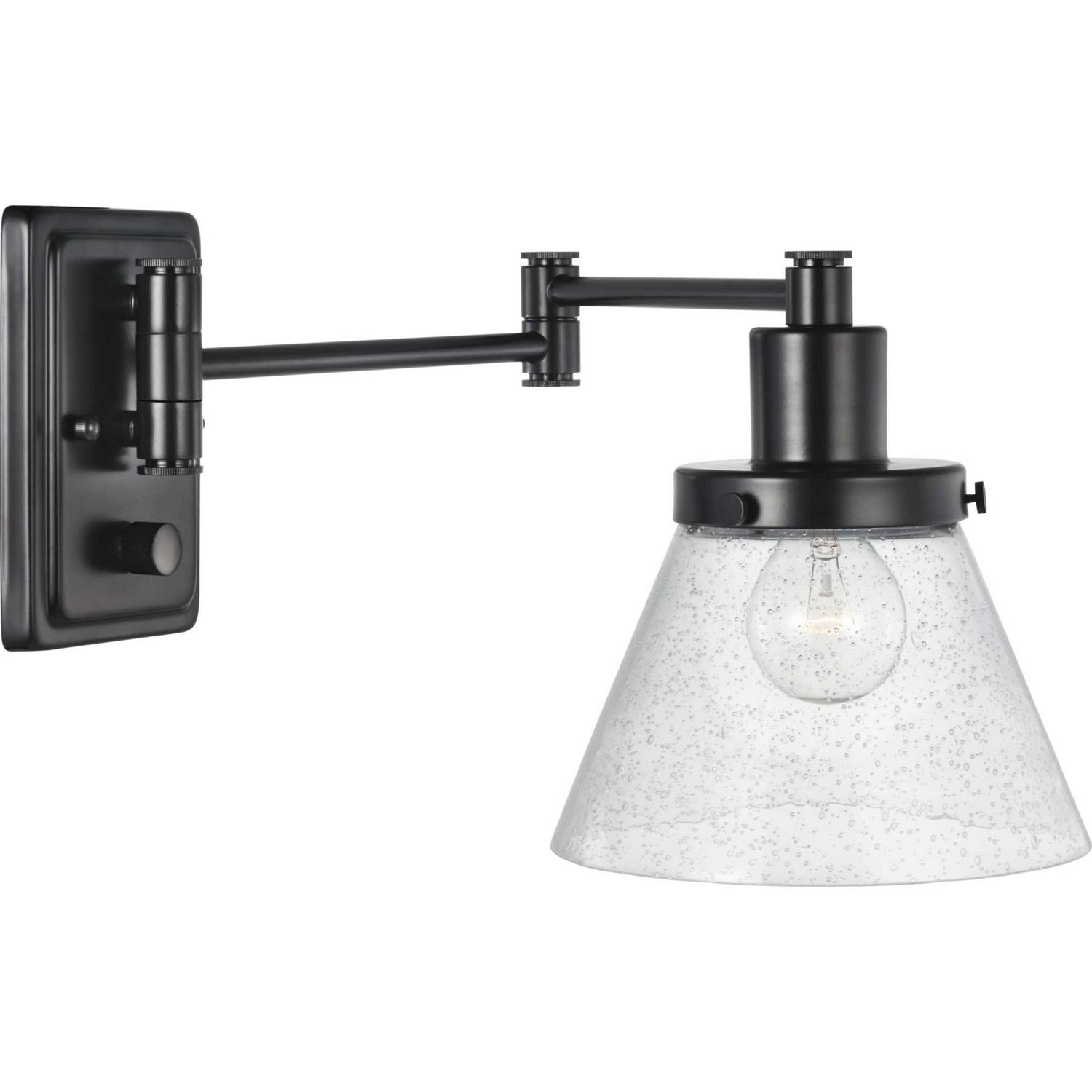 Progress Lighting - P710084-031 - One Light Swing Arm Wall Lamp - Hinton - Black