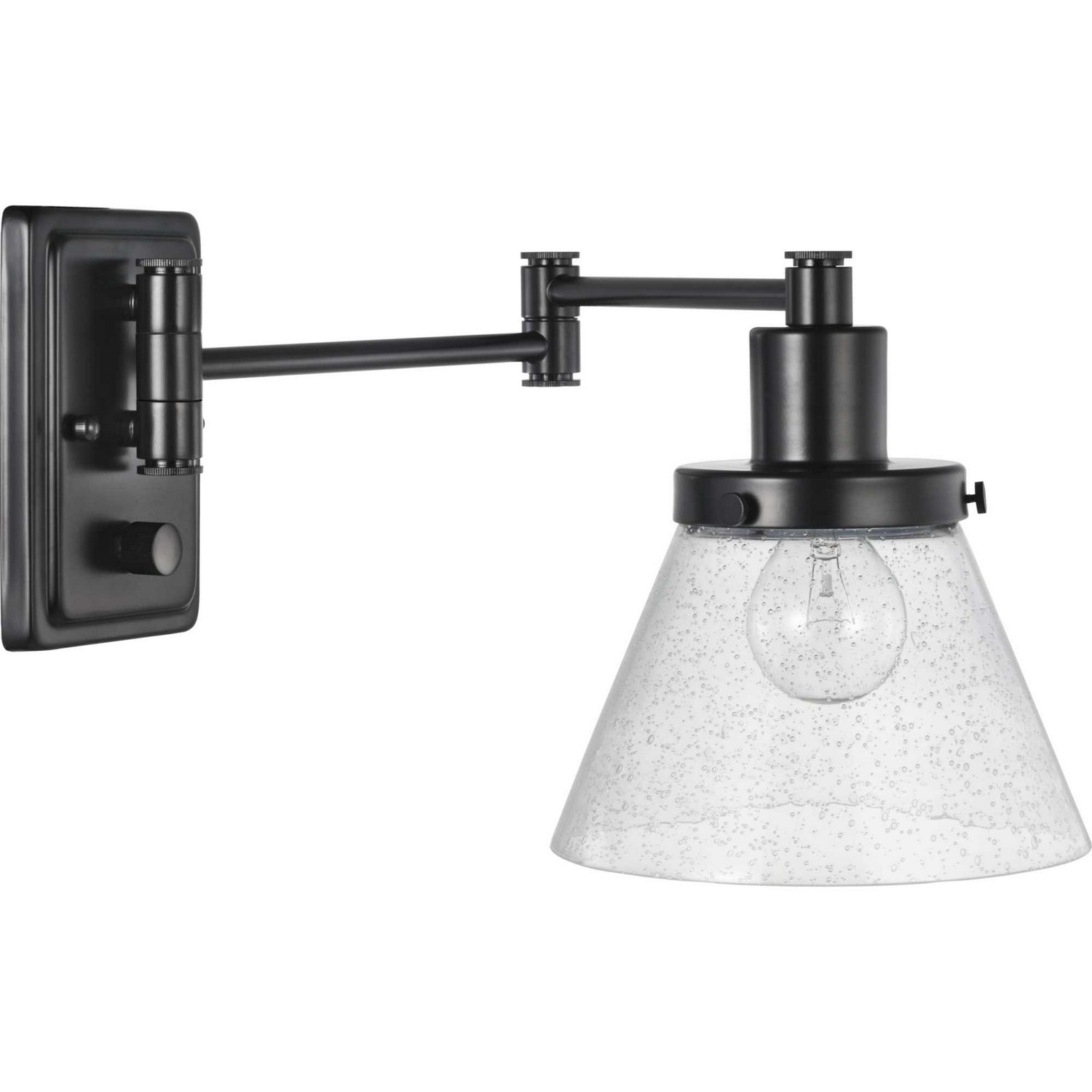 Progress Lighting - P710084-031 - One Light Swing Arm Wall Lamp - Hinton - Black