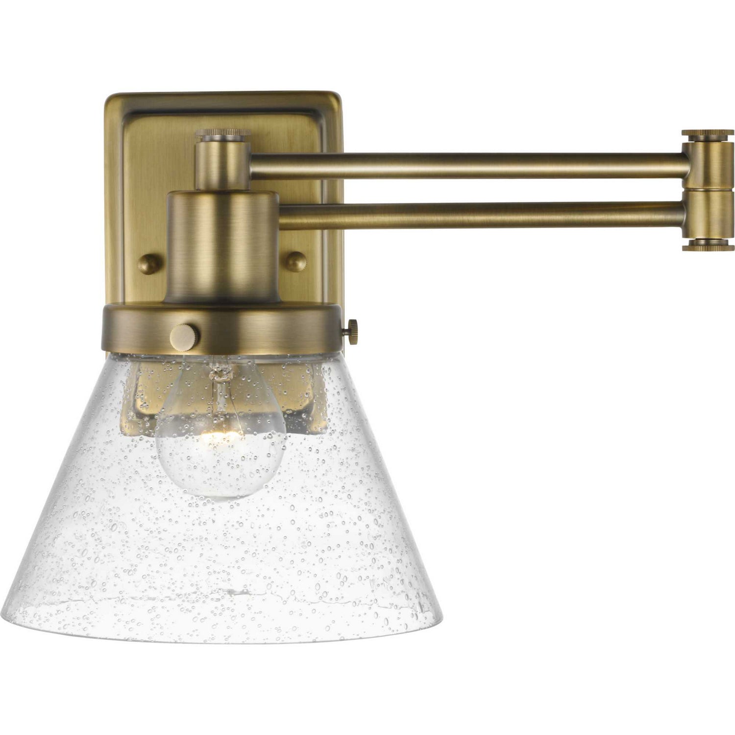 Progress Lighting - P710084-163 - One Light Swing Arm Wall Lamp - Hinton - Vintage Brass