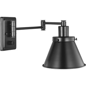 Progress Lighting - P710085-031 - One Light Swing Arm Wall Lamp - Hinton - Black