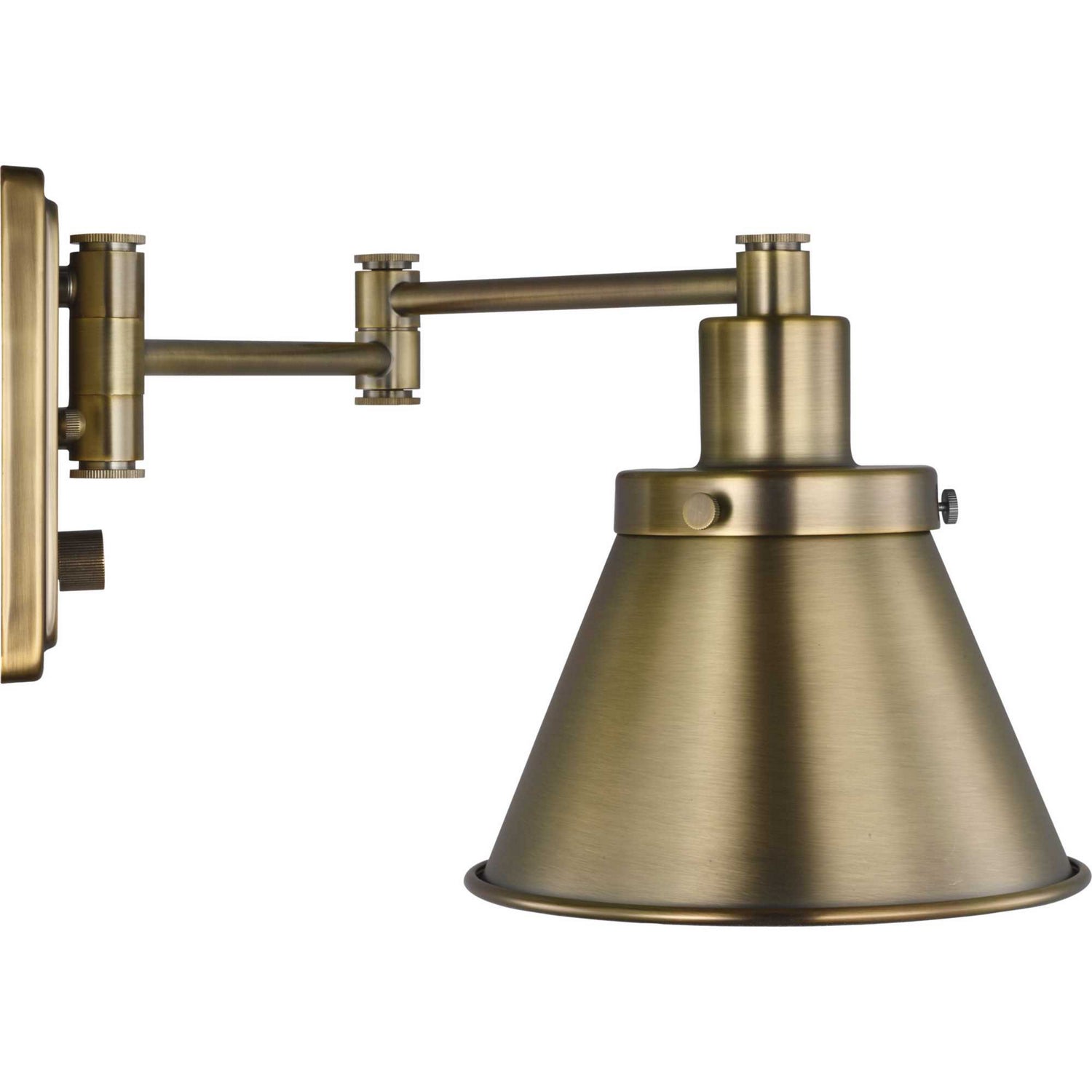 Progress Lighting - P710085-163 - One Light Swing Arm Wall Lamp - Hinton - Vintage Brass