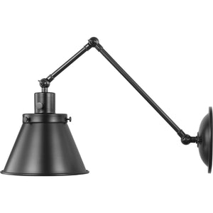 Progress Lighting - P710095-031 - One Light Swing Arm Wall Lamp - Hinton - Black
