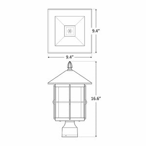 Westgate - PML-MCT-BK - LED Post Mount Lantern - Black