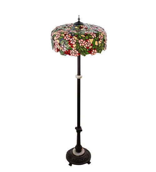 Meyda Tiffany - 148875 - Three Light Floor Lamp - Tiffany Cherry Blossom