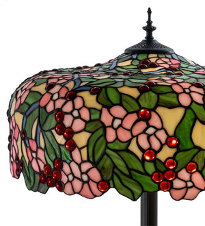 Meyda Tiffany - 148875 - Three Light Floor Lamp - Tiffany Cherry Blossom