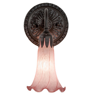 Meyda Tiffany - 227736 - One Light Wall Sconce - Pink - Oil Rubbed Bronze