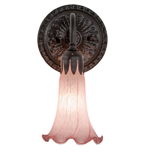 Meyda Tiffany - 227736 - One Light Wall Sconce - Pink - Oil Rubbed Bronze