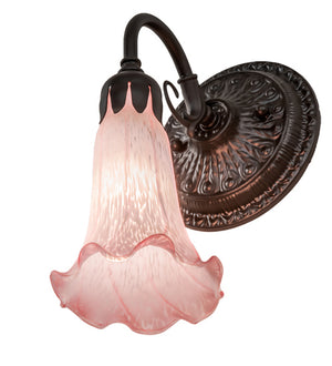 Meyda Tiffany - 227736 - One Light Wall Sconce - Pink - Oil Rubbed Bronze