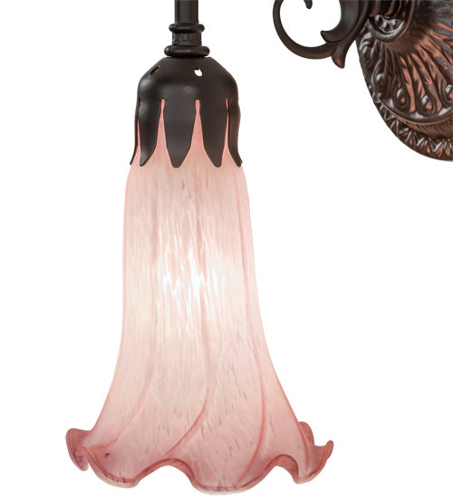 Meyda Tiffany - 227736 - One Light Wall Sconce - Pink - Oil Rubbed Bronze