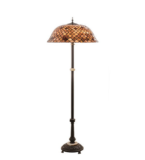 Meyda Tiffany - 230384 - Three Light Floor Lamp - Fishscale - Mahogany Bronze