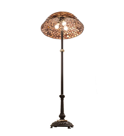 Meyda Tiffany - 230384 - Three Light Floor Lamp - Fishscale - Mahogany Bronze