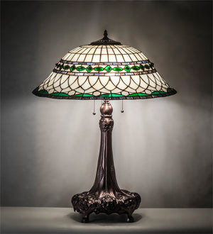 Meyda Tiffany - 230467 - Three Light Table Lamp - Tiffany Roman - Mahogany Bronze