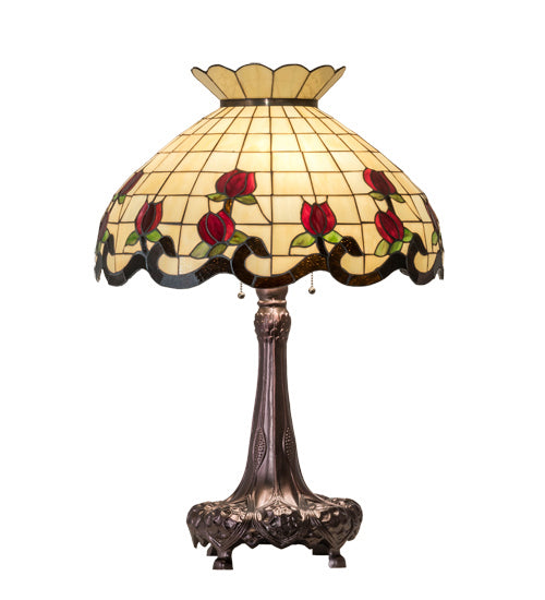 Meyda Tiffany - 230474 - Three Light Table Lamp - Roseborder