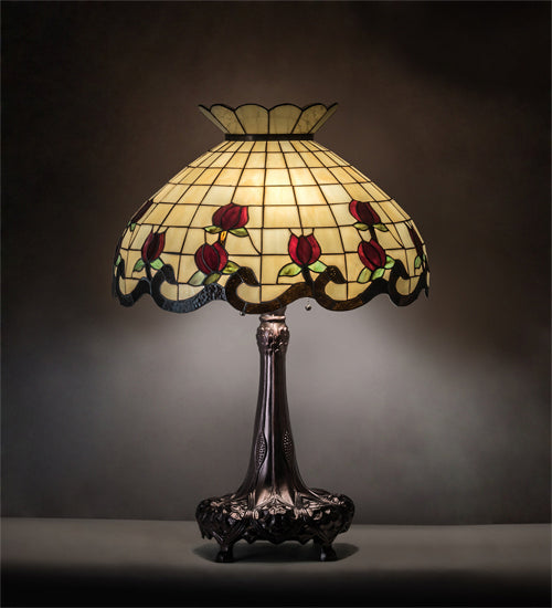 Meyda Tiffany - 230474 - Three Light Table Lamp - Roseborder