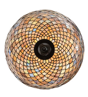 Meyda Tiffany - 230828 - Three Light Pendant - Tiffany Fishscale - Mahogany Bronze