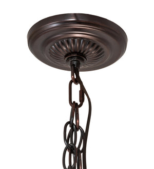 Meyda Tiffany - 230828 - Three Light Pendant - Tiffany Fishscale - Mahogany Bronze