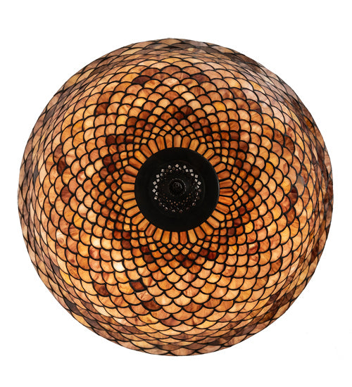 Meyda Tiffany - 230951 - Three Light Pendant - Tiffany Fishscale - Mahogany Bronze