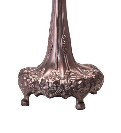 Meyda Tiffany - 82452 - Three Light Table Lamp - Tiffany Rosebush - Mahogany Bronze