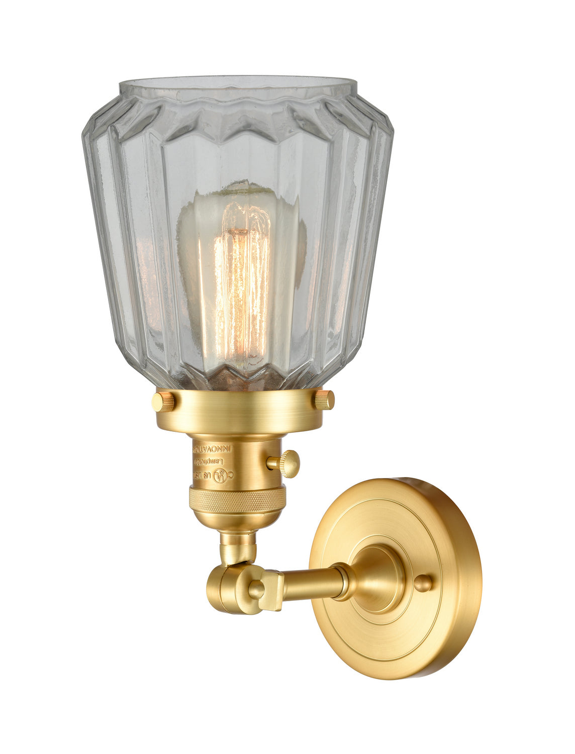 Innovations - 203SW-SG-G142 - One Light Wall Sconce - Franklin Restoration - Satin Gold