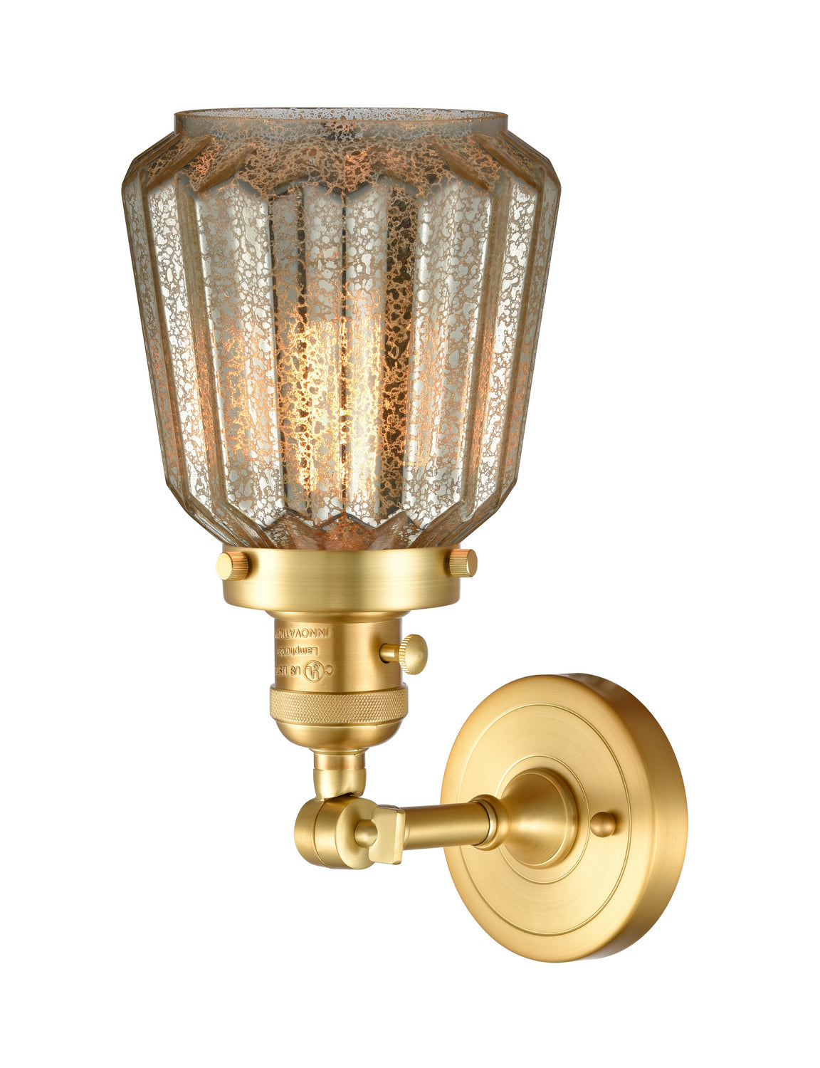 Innovations - 203SW-SG-G146 - One Light Wall Sconce - Franklin Restoration - Satin Gold