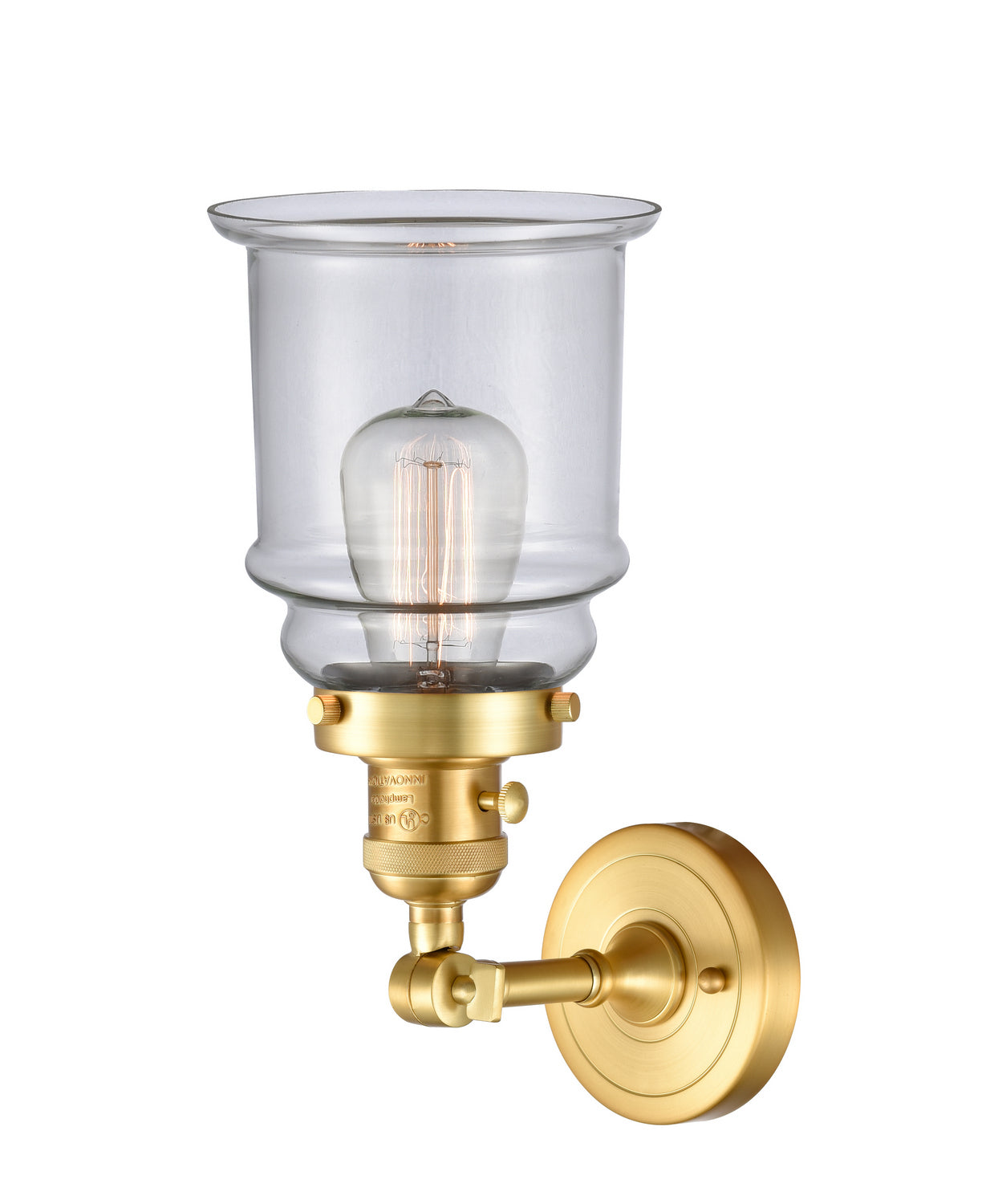 Innovations - 203SW-SG-G182 - One Light Wall Sconce - Franklin Restoration - Satin Gold