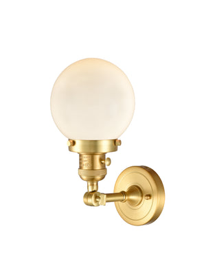 Innovations - 203SW-SG-G201-6 - One Light Wall Sconce - Franklin Restoration - Satin Gold