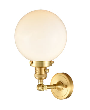 Innovations - 203SW-SG-G201-8 - One Light Wall Sconce - Franklin Restoration - Satin Gold