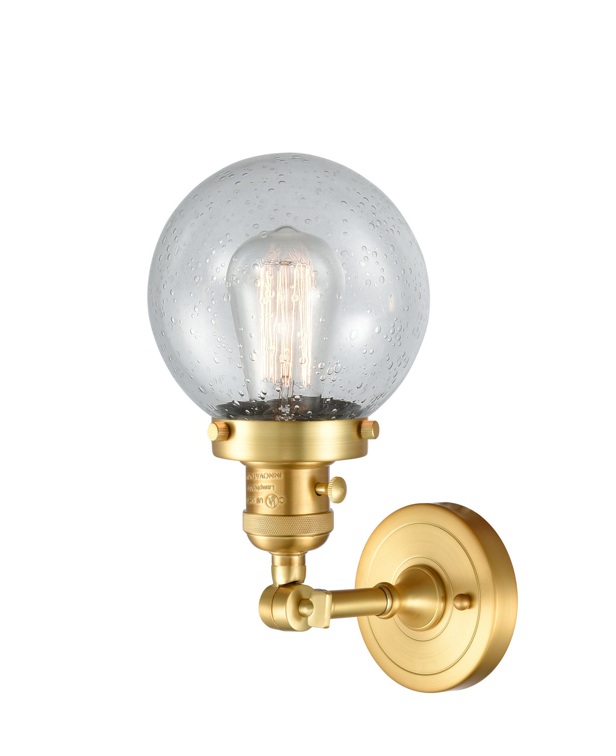 Innovations - 203SW-SG-G204-6 - One Light Wall Sconce - Franklin Restoration - Satin Gold