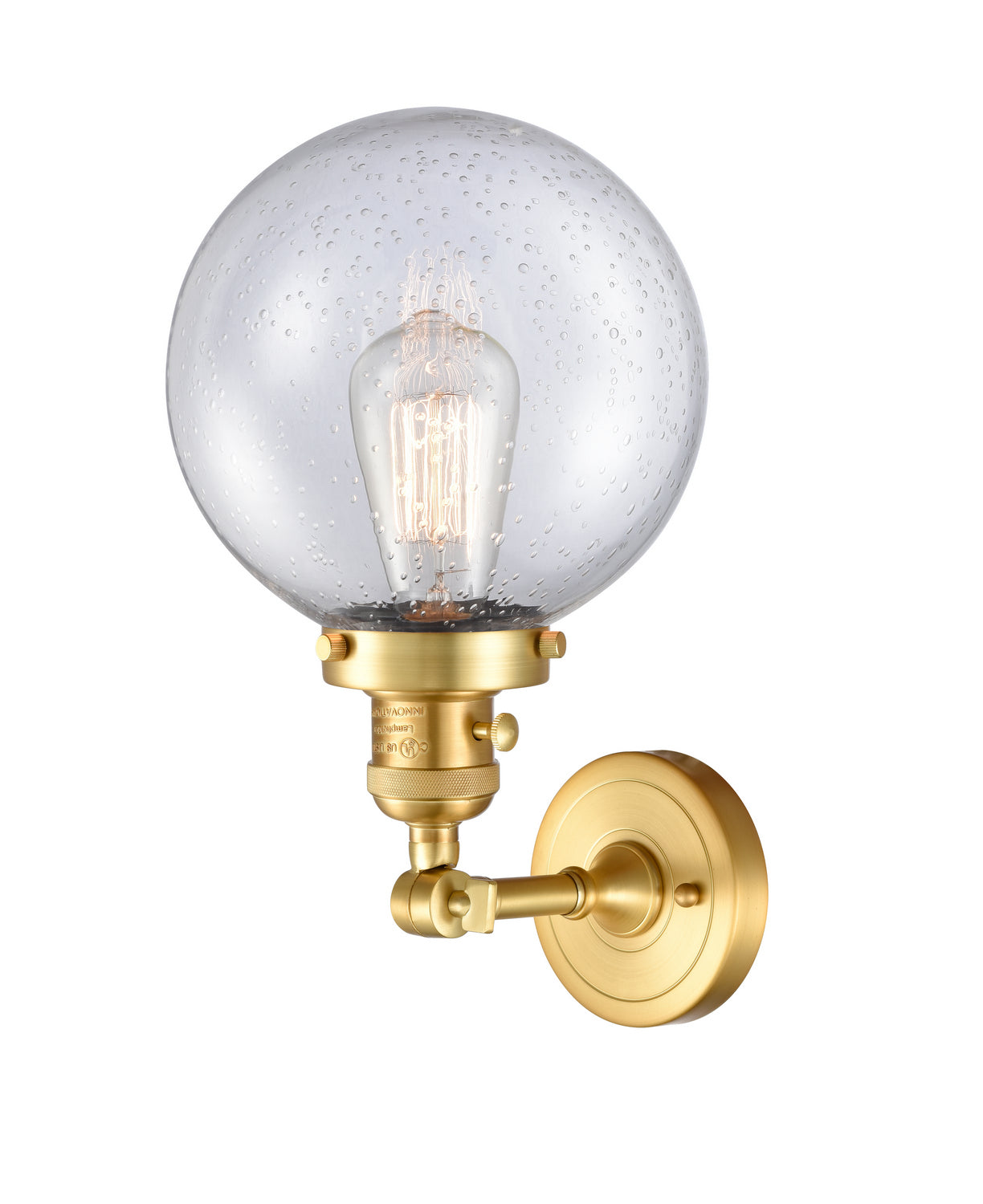 Innovations - 203SW-SG-G204-8 - One Light Wall Sconce - Franklin Restoration - Satin Gold