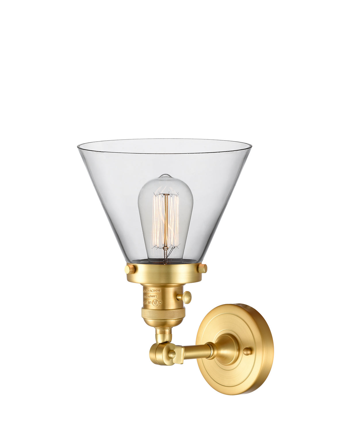 Innovations - 203SW-SG-G42 - One Light Wall Sconce - Franklin Restoration - Satin Gold