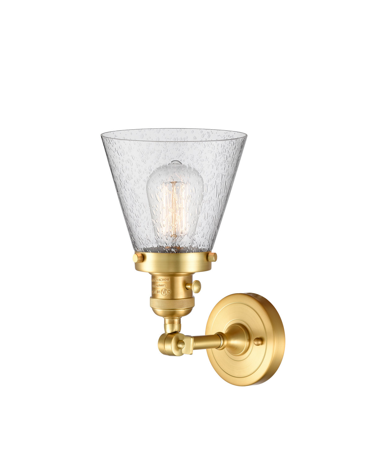 Innovations - 203SW-SG-G64 - One Light Wall Sconce - Franklin Restoration - Satin Gold