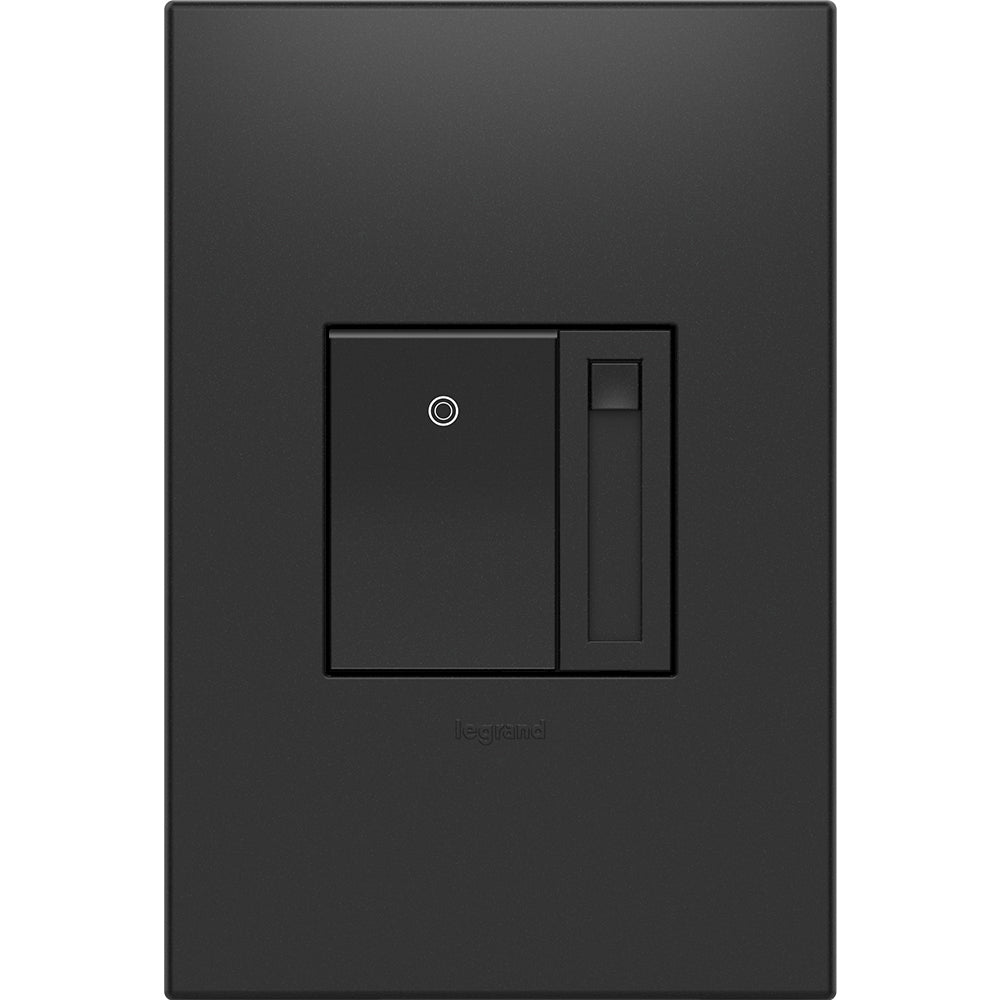 Legrand - ADPD4FBL3P2G4 - 0-10V Paddle Dimmer with Microban - adorne - Graphite