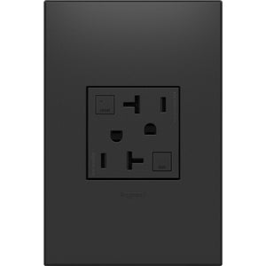 Legrand - AGFTR2202G4 - Duplex Self-Test GFCI Receptacles - Adorne - Graphite