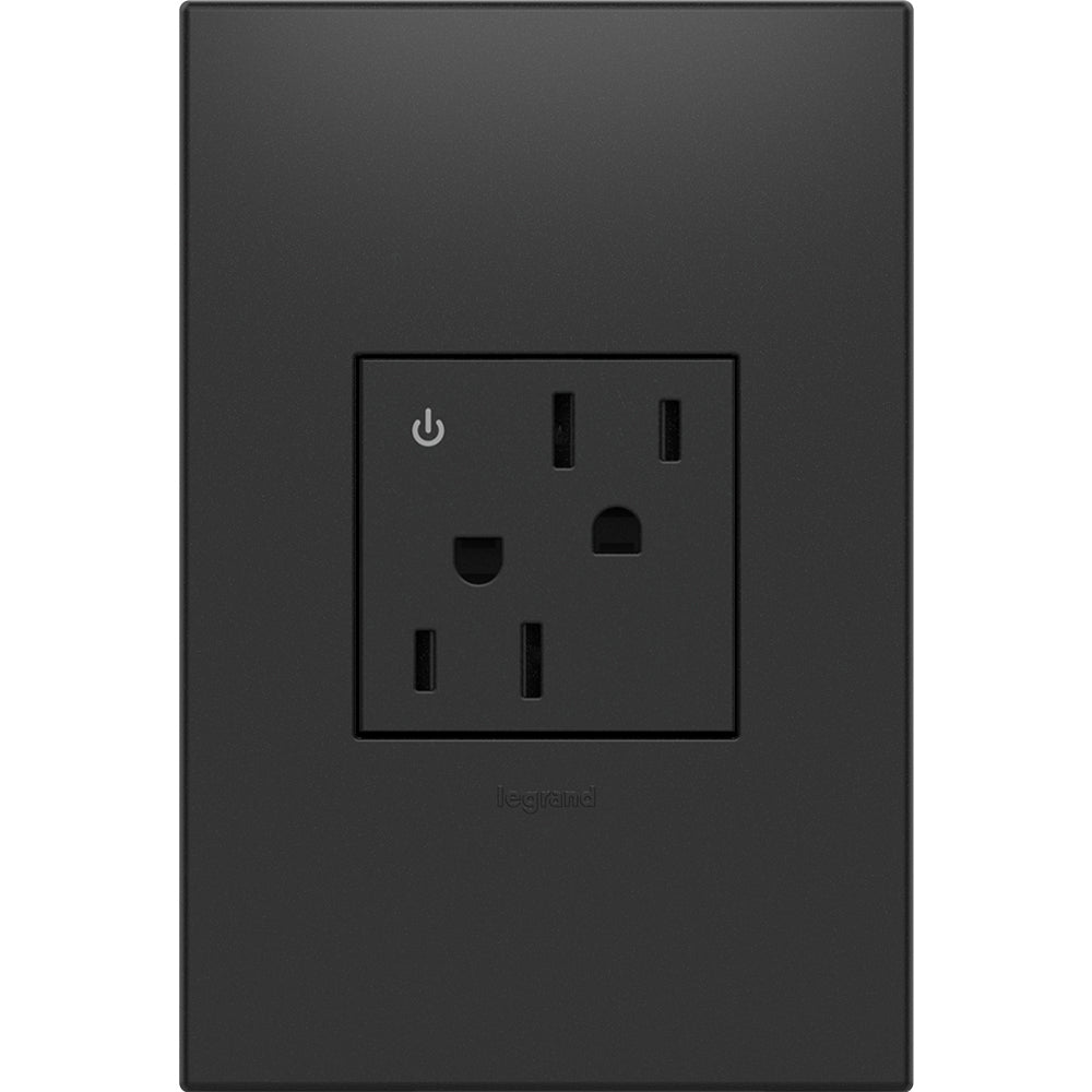 Legrand - ARCD152G10 - Tamper-Resistant Dual Controlled Outlet - Adorne - Graphite