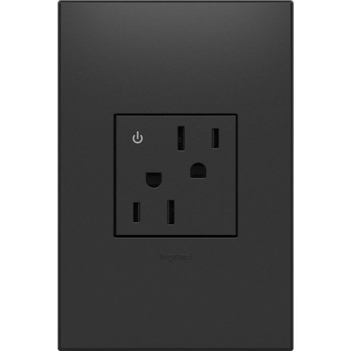 Legrand - ARCD152G10 - 15A Tamper-Resistant Dual-Controlled Outlet - adorne - Graphite