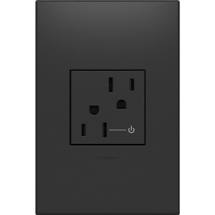 Legrand - ARCH152G10 - 15A Tamper-Resistant Half-Controlled Outlet - adorne - Graphite