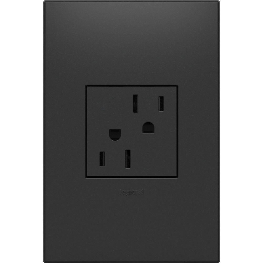 Legrand - ARTR152G4 - Tamper-Resistant Outlet - Adorne - Graphite